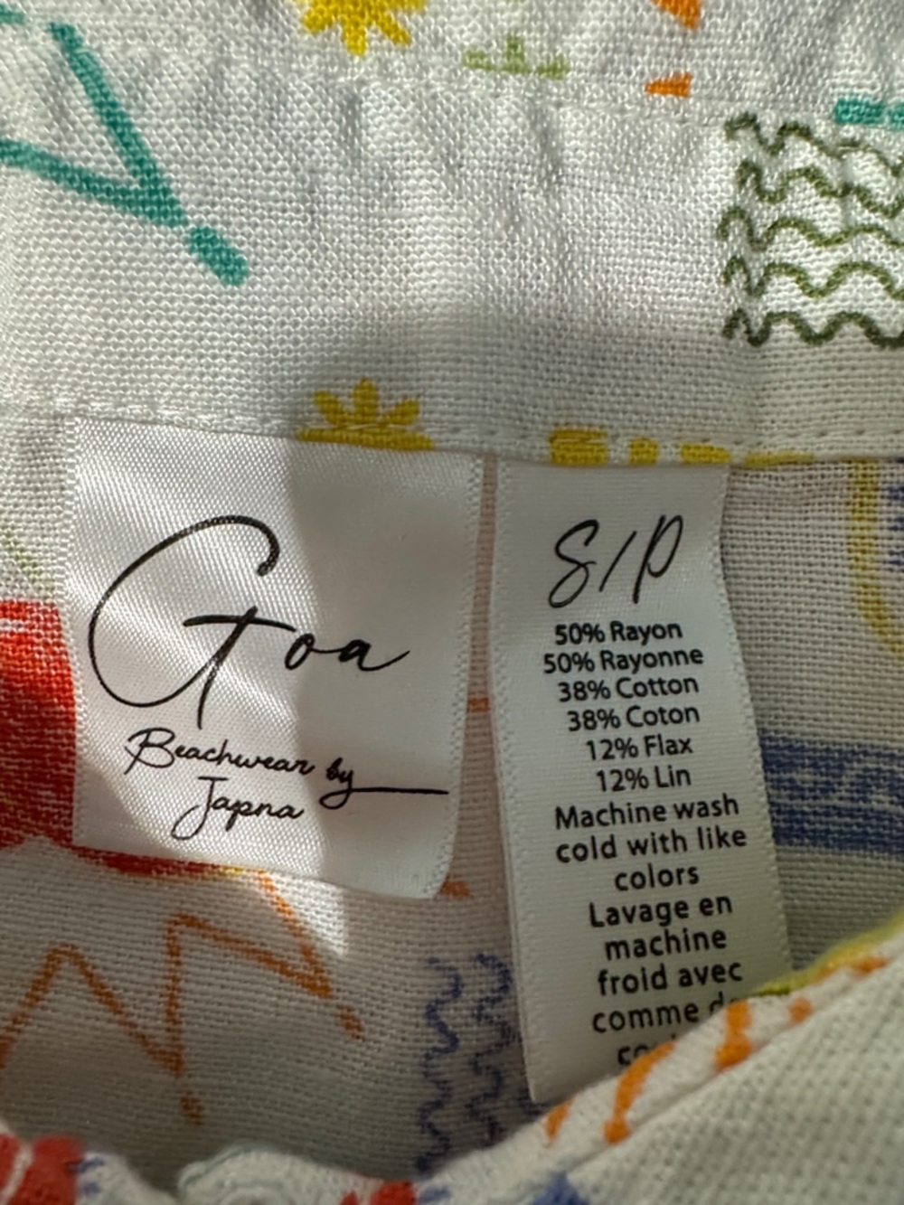 Goa Beachwear by Japna Fruit Print Button-Up Shirt – Size Small (Oversized Fit) - Picture 3 of 9